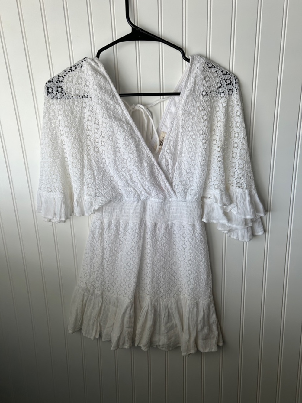 Jessica Simpson White Lace Romper Dress